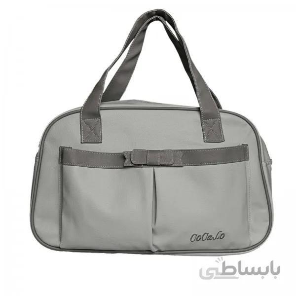کیف لوازم نوزاد تمام چرم طوسی کد 1061 کوکالو Cocalo