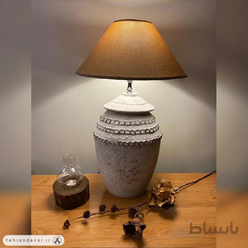آباژور رومیزی سفالی استرین