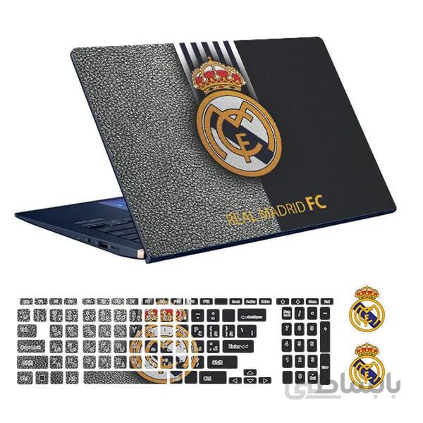 اسکین لپ تاپ طرح RealMadrid کد ۰۲ به همراه استیکر کیبورد