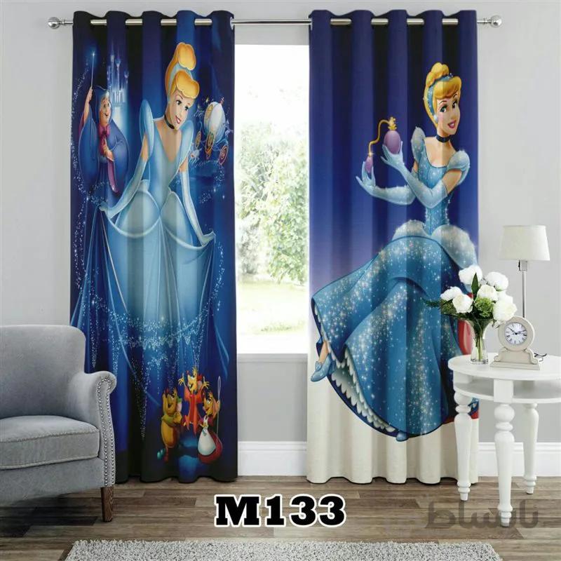پرده پانچی کد 3d-M-133 طرح انیمیشن سیندرلا