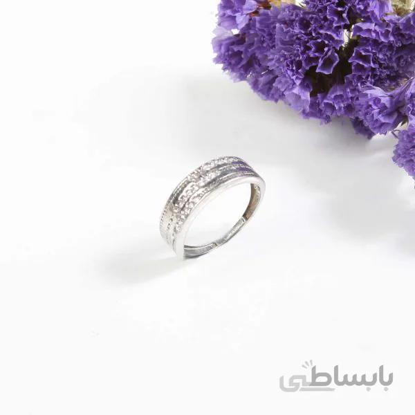 انگشتر نقره مردانه مدل پر نگین