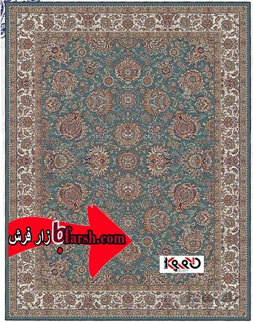 فرش کاشان طرح باغ بهشت ابی
