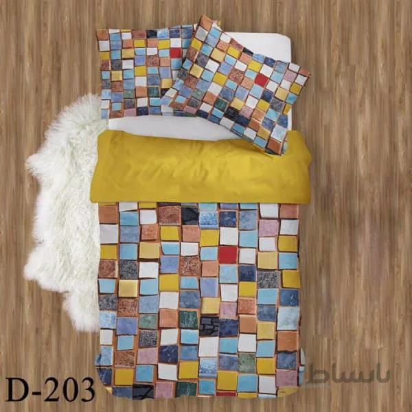 روتختی سه بعدی ساتن ابریشم ترک طرح مدرن - کد D 203