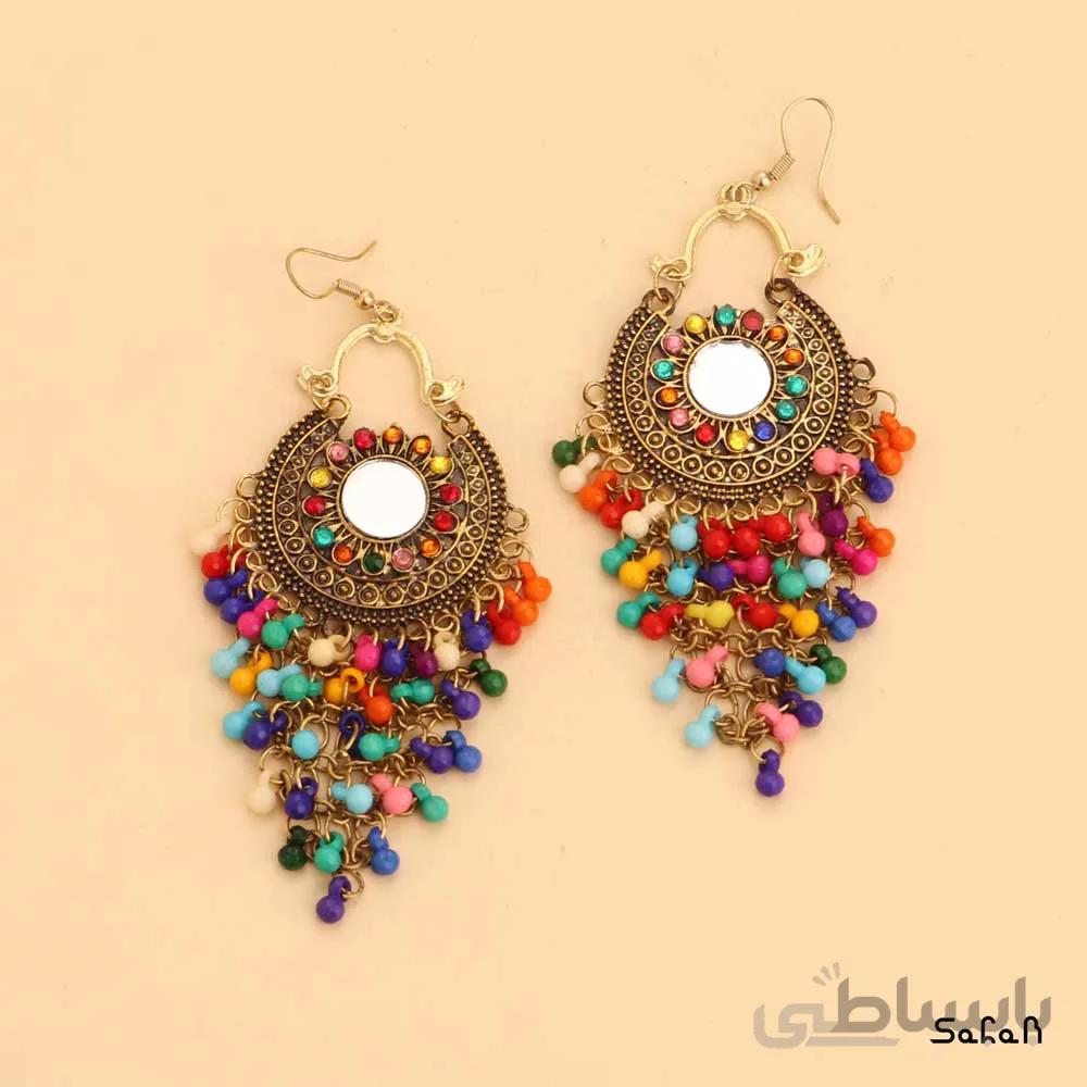 گوشواره منگوله دار اویز دار هندی