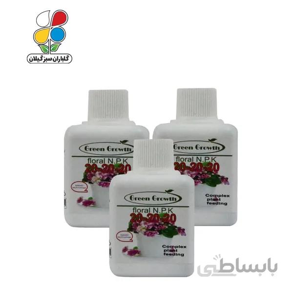 کود مایع گلدهی 20-3 (N.P.K) گرین گروت بسته 3 عددی مدل GPMS11