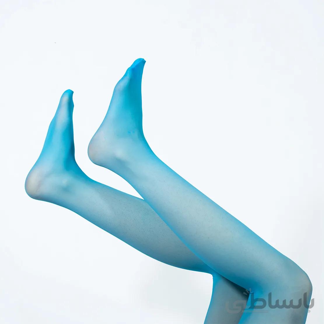 جوراب شلواری نازک آبی پنتی