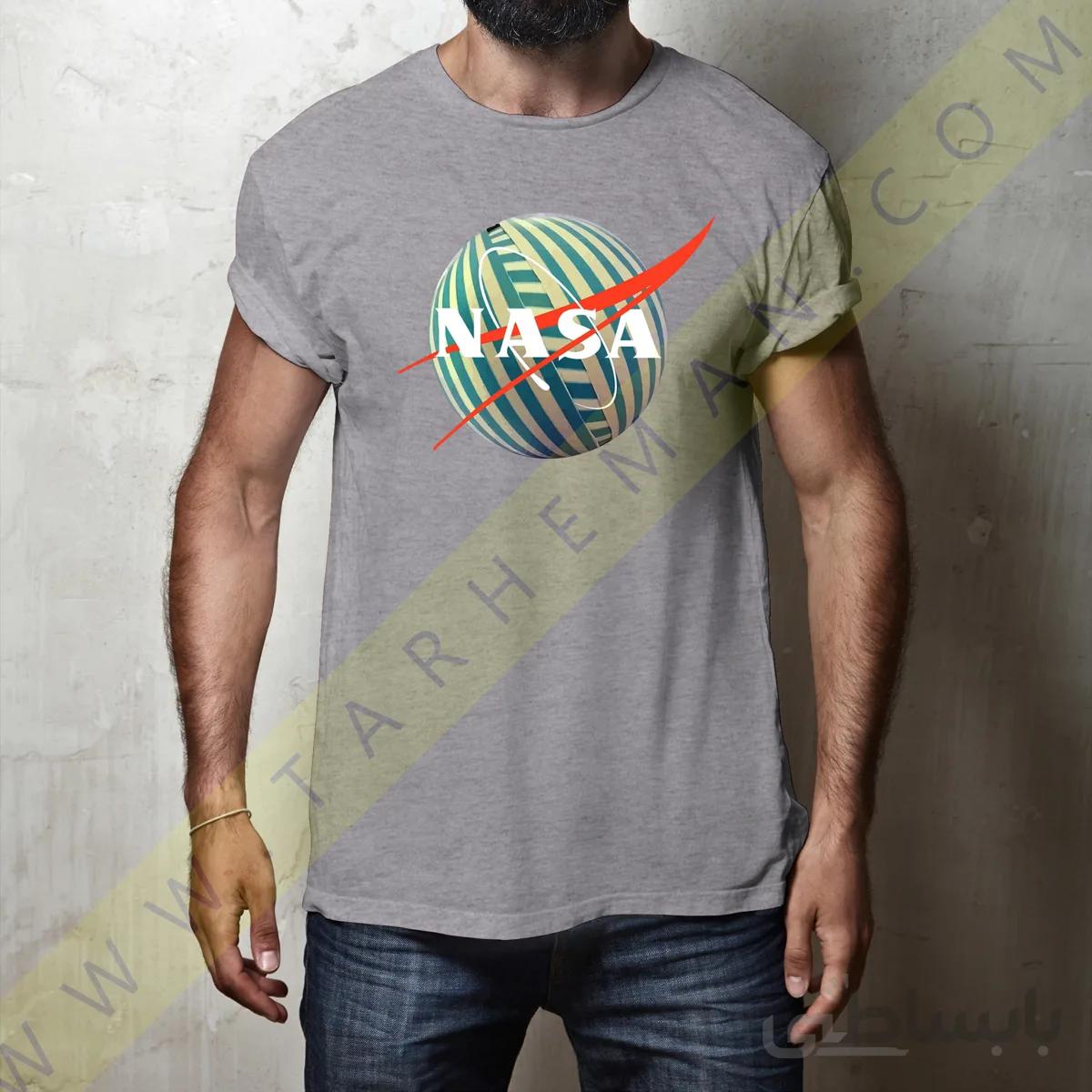 تیشرت ناسا تی شرت با طرح ناسا و توپ پلاستیکی نوستالژیک Nasa Tshirt
