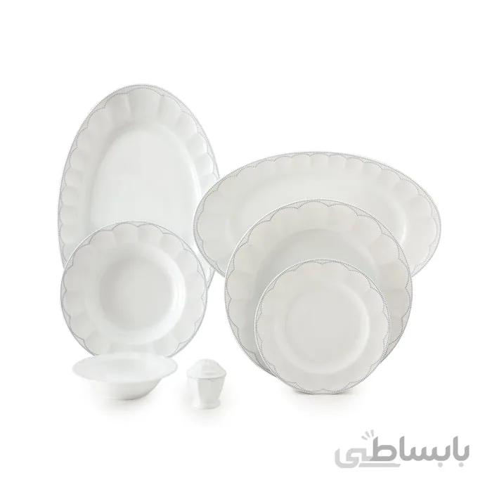 سرویس چینی زرین 6 نفره غذاخوری داتیس سرمه ای (29 پارچه) ا Zarin Iran Neo-Classic Datees-Darkblue 29 Pieces FDC Dinnerware Set