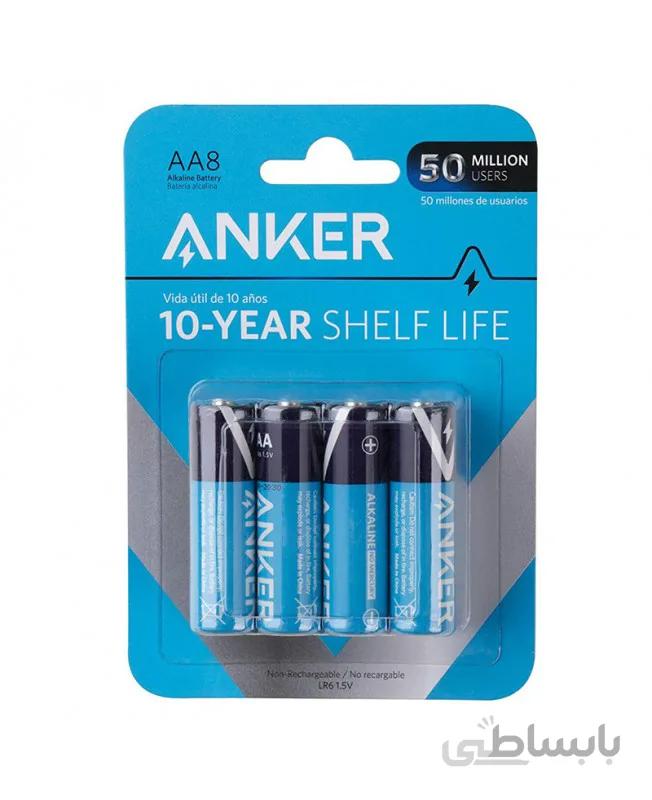 پک 8 عددی باتری قلمی انکر | Anker AA Alkaline Batteries 8-Pack B1810