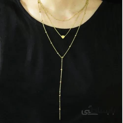 گردنبند 3 لاین استیل