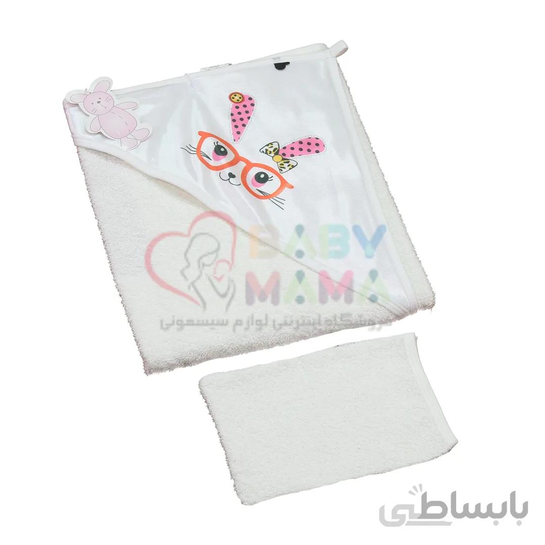 سرویس حوله دوتیکه bi baby چاپی عروسکی