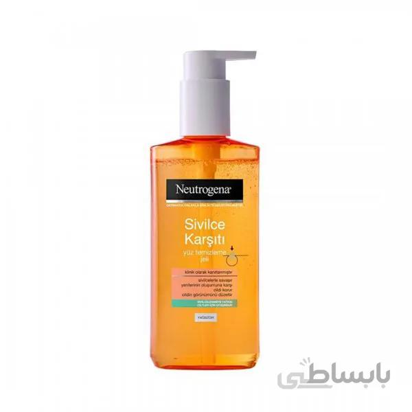 ژل شستشو صورت و ضد آکنه فاقد روغن، نوتروژینا Neutrogena