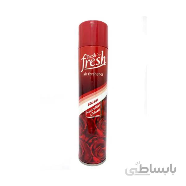 اسپری خوشبو کننده هوا فرش ۳۰۰ میل با عطر گلاب و گل رز – Fresh air freshener Rose – ( Neutralizes odour ) 300 ml