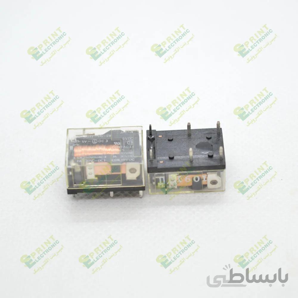 رله 5 ولت مینیاتوری امرون 6 پایه 7 آمپر Omron G6C-2117P-US-SV-5VDC