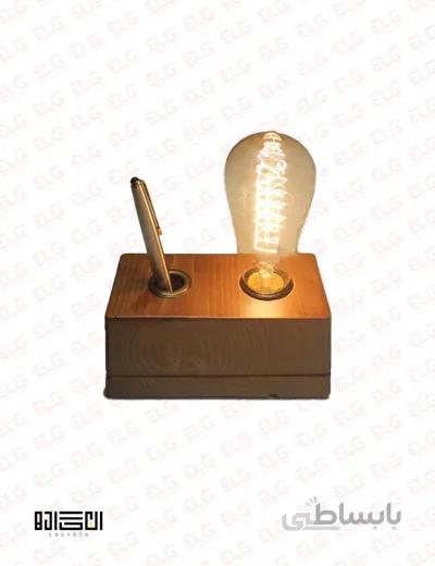 چراغ رومیزی چوبی انگاره مدل پرتو 1