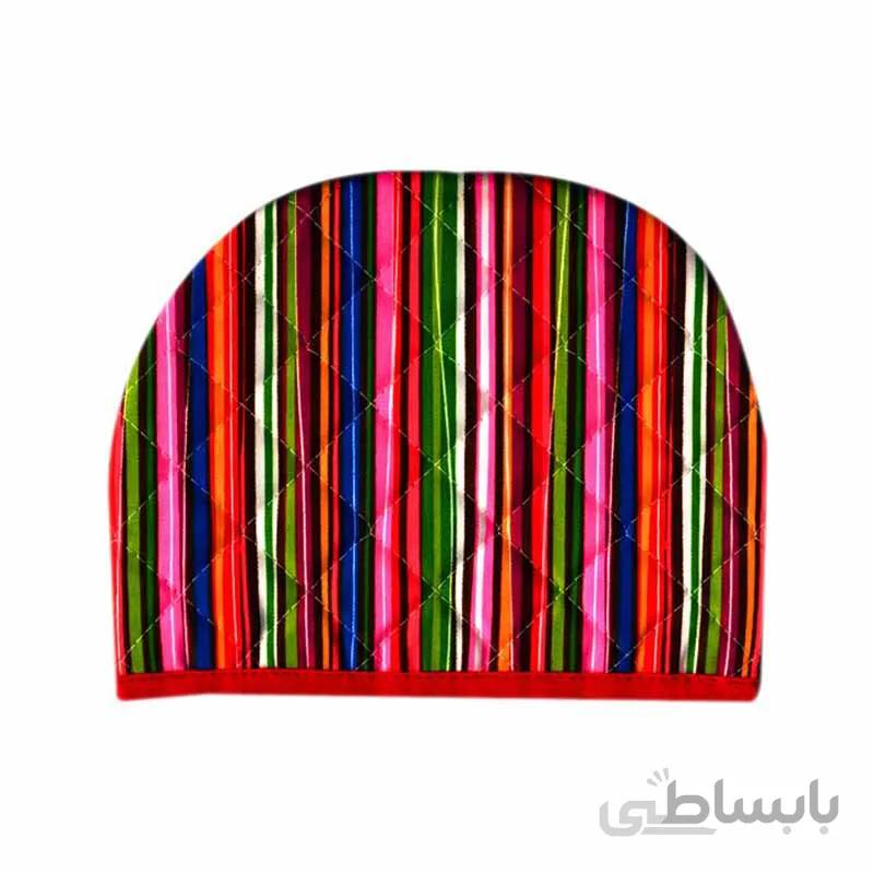 روقوری کتان رزين تاژ طرح راه راه الوان