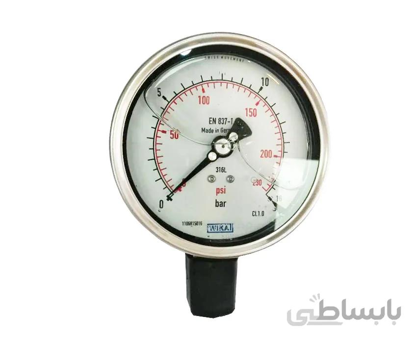 گیج فشار عمودی 10 سانت 25 بار ویکا