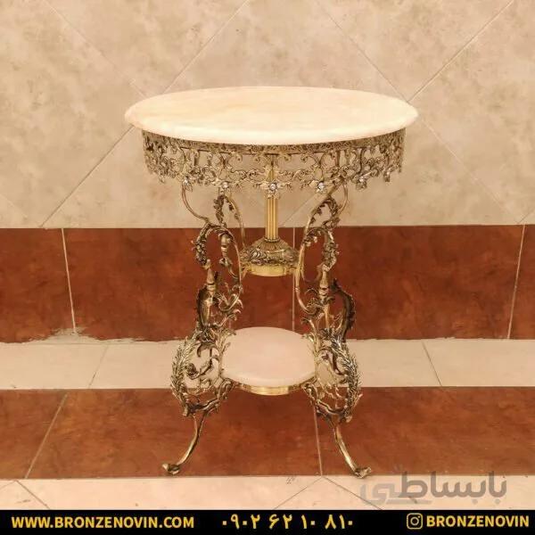میز تلفن برنزی قطر ۵۰ پایه فرانسوی