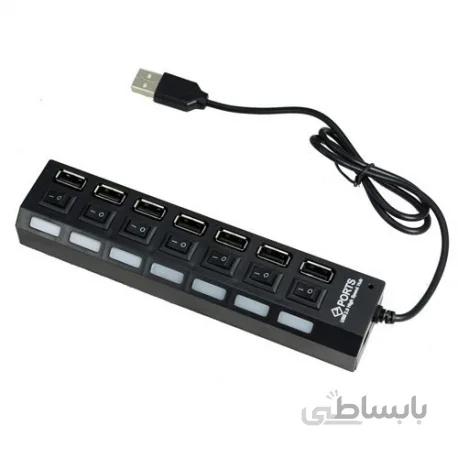 هاب 7 پورت USB 2.0 کلید دار کی نت KNET