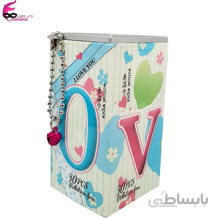 دستمال مرطوب 30 عددی مدل LOVE