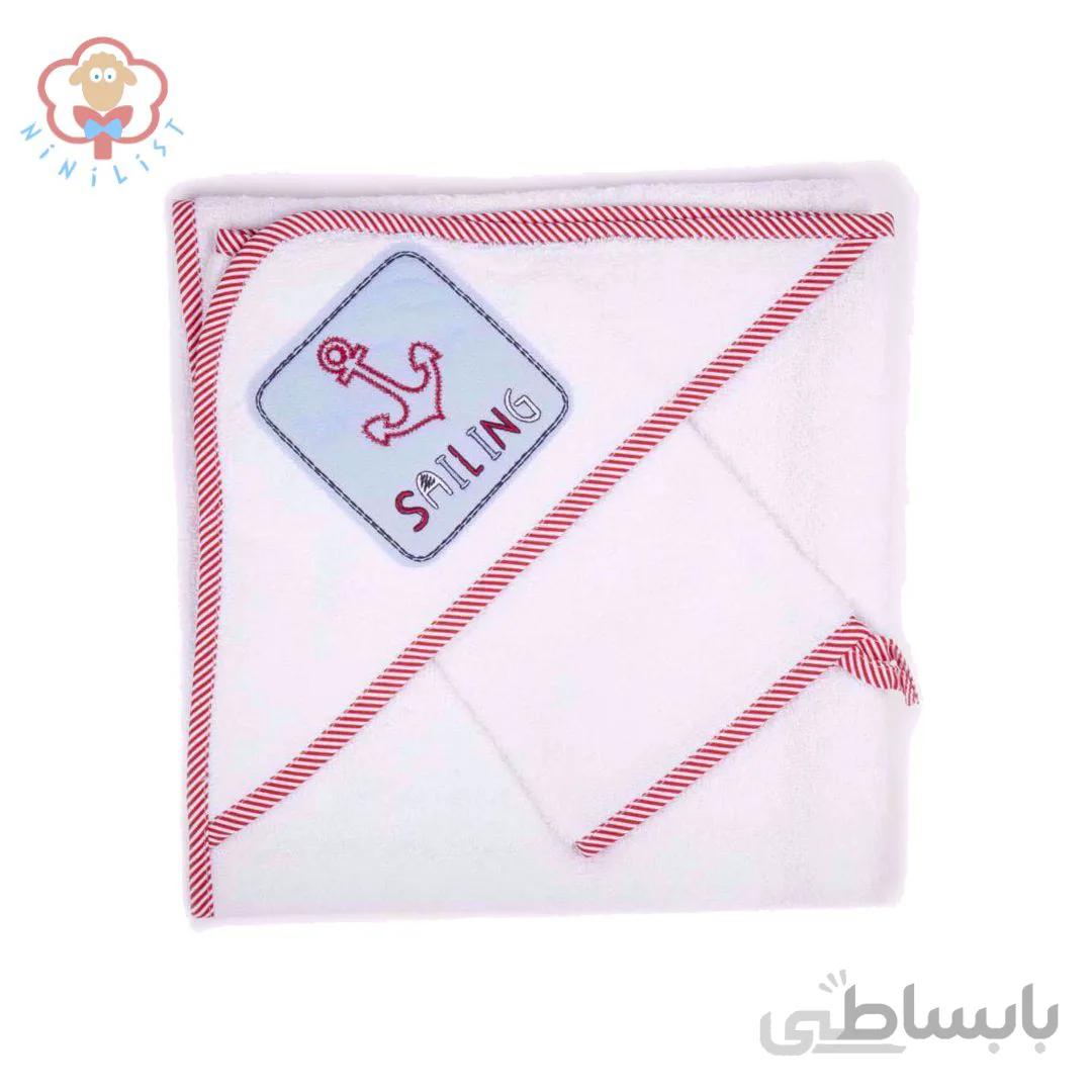 ست حوله برند babe مدل لنگر ۲ تکه