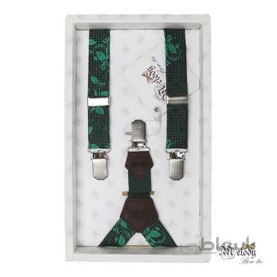 ساسبند پارچه ای 2 سانت (طرح اسلیمی سبز )