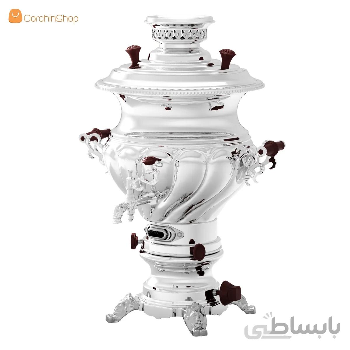 سماور گازی ترموکوبل دار اکبربرادران طرح زغالی مدل 2003