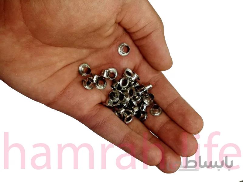 منگنه بند کفش سایز 4 میلی متر رنگ کروم