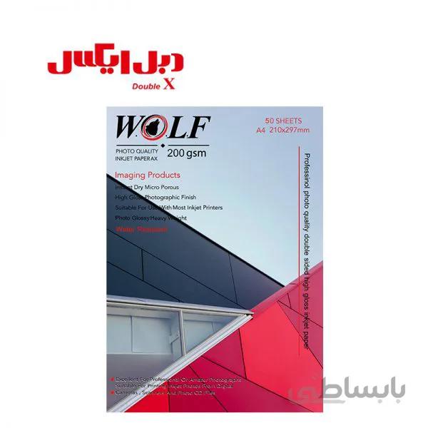 کاغذ فتوگلاسه دورو ۲۰۰ گرمی ولف سایز A3