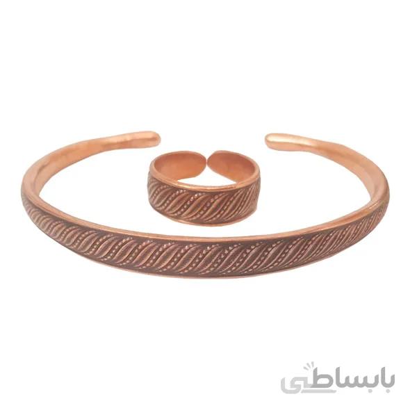 نیم ست مسی دخترانه طرح موج آ با کلاه کد JW81.2