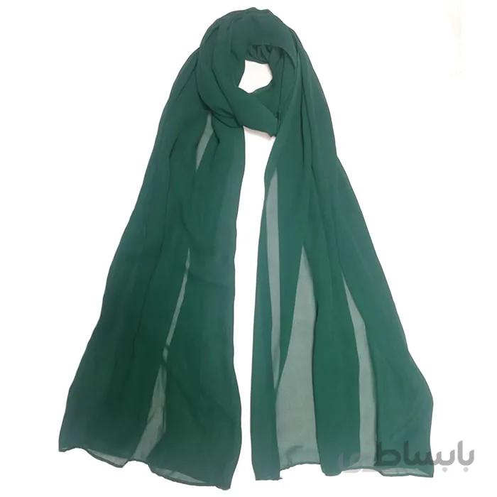 شال زنانه حریر سبز لجنی