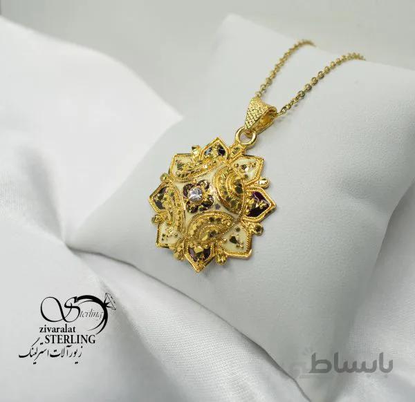 گردنبند زنانه طرح طلا کد 180622