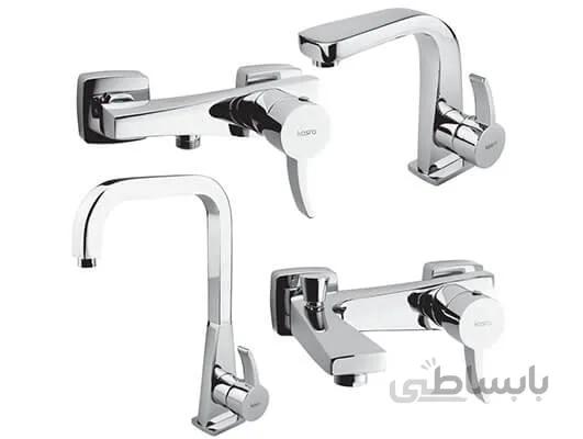 شیرآلات کسری مدل فیروزه (کروم*ست کامل)