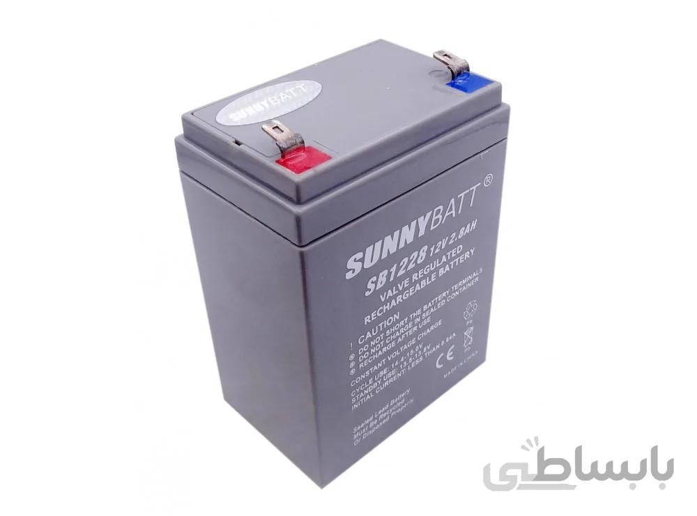 باتری خشک 12 ولت 2.8 آمپر ساعت مارکSUNNYBATT مدل SB1228