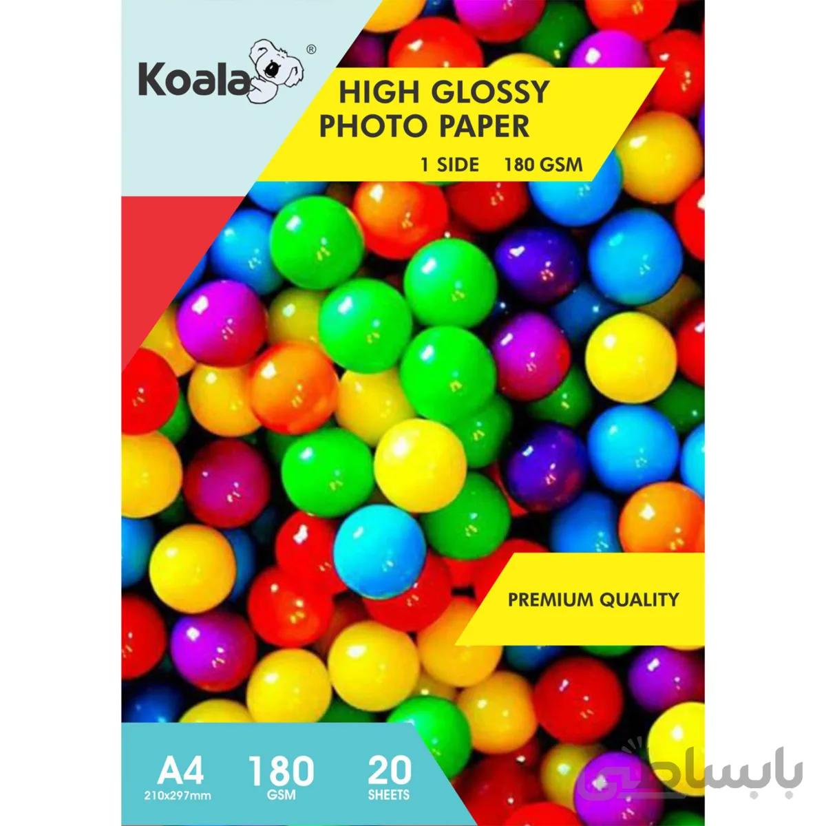 کاغذ فتوگلاسه کوالا (180 گرمی A4 بسته 20 عددی)