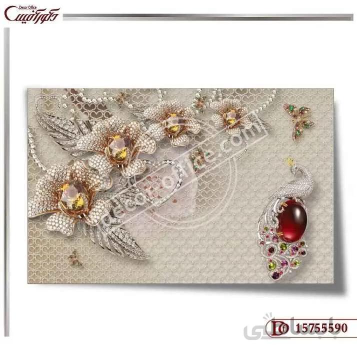 پوستر دیواری گل سه بعدی 5590 ا 3D flower wall poster 5590