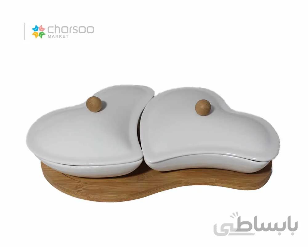 شکلات خوری طرح قلب چوب چینی