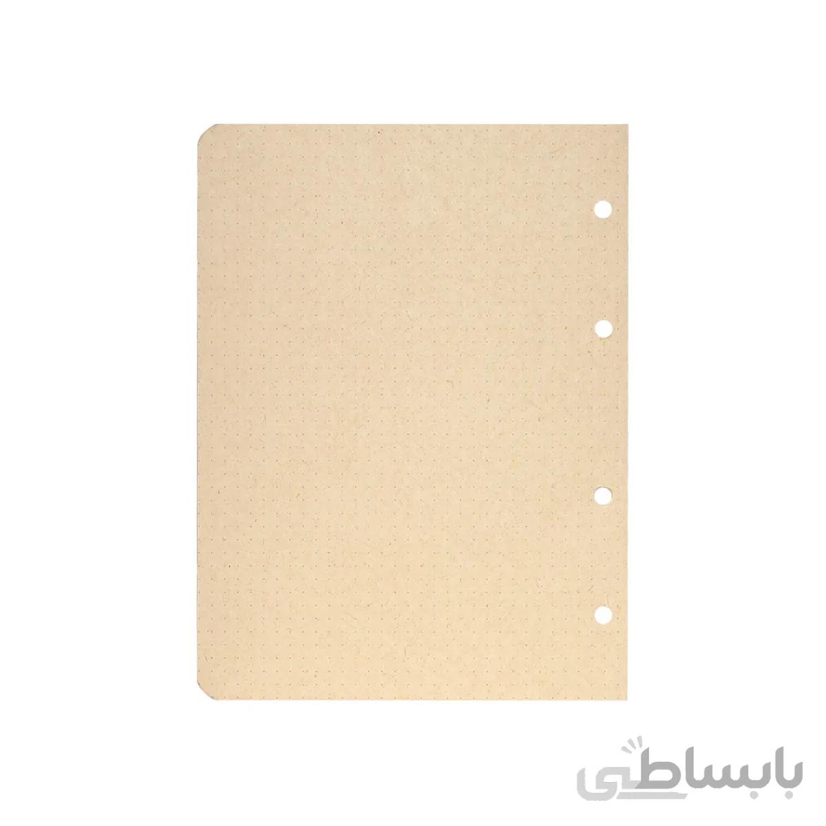 کاغذ کلاسور کوچک نقطه دار نخودی بسته 80 برگی