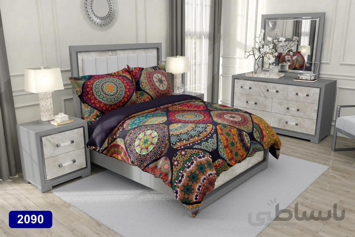 سرویس لحاف روتختی سه بعدی کارینا دو نفره کد 2090 مدل ماندالا