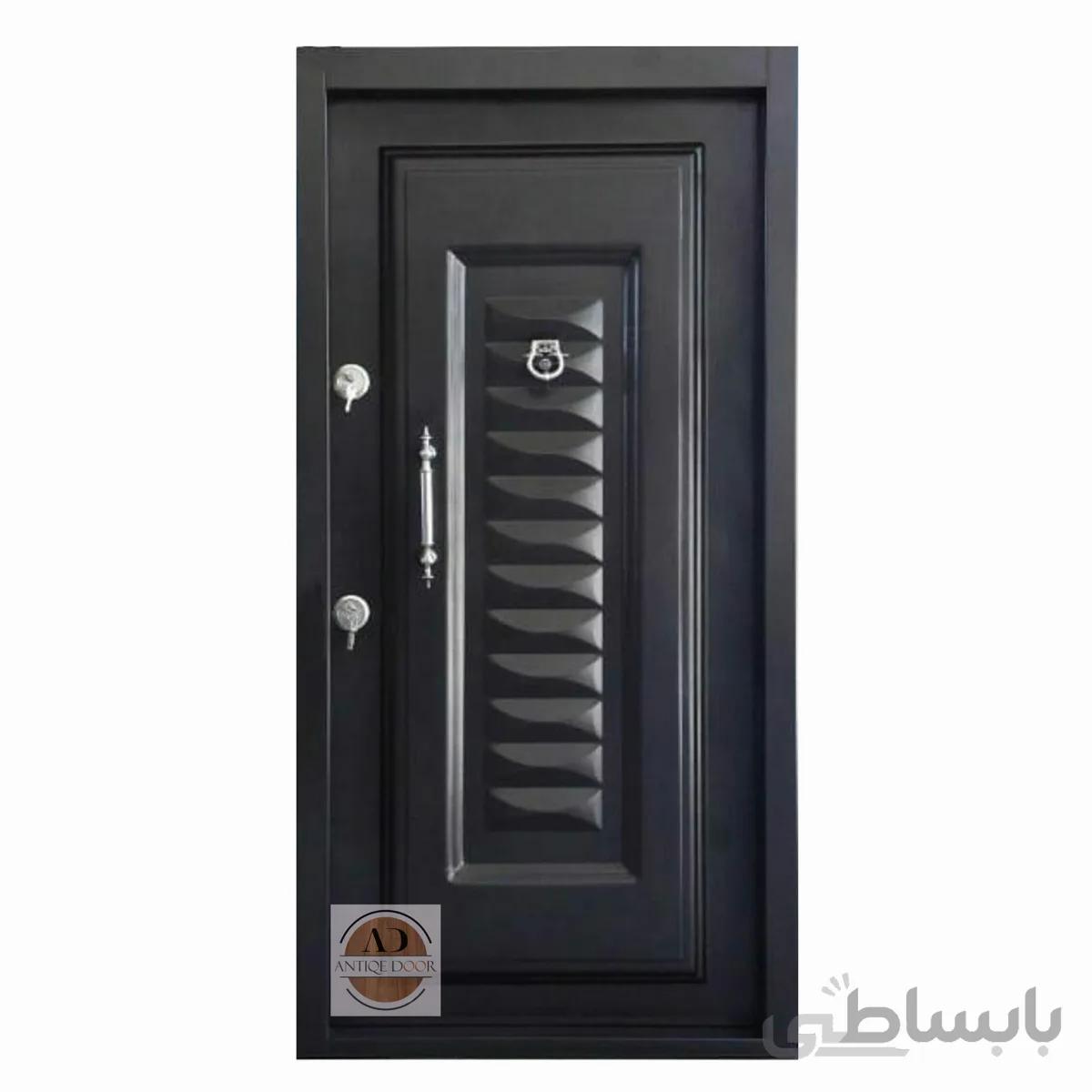 درب ضد سرقت کرکره رویه فلزی - 110*210 / راست بازشو