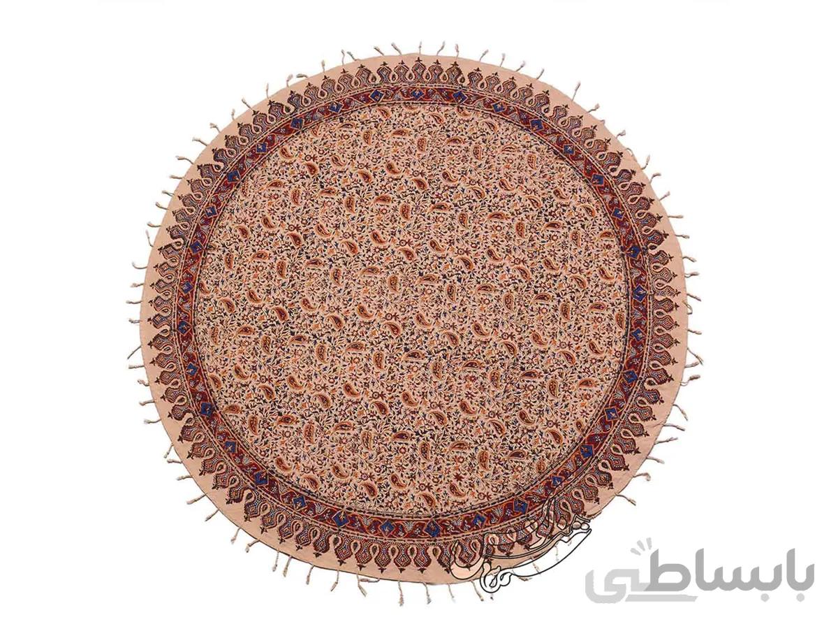سفره قلمکار گرد طرح گلدار