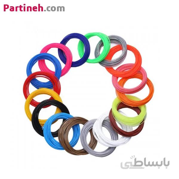 بسته 5 متری فیلامنت PCL مشکی مناسب قلم سه بعدی دما پایین ا Partineh.com