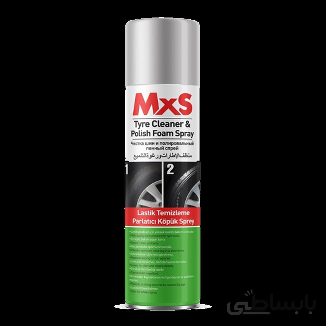 اسپری تمیز کننده و پولیش لاستیک خودرو ام ایکس اس Tyre Cleaning Polish Foam MXS