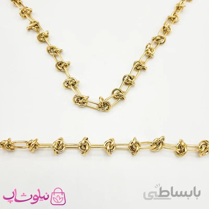 نیم ست زنانه با زنجیر طرح گره