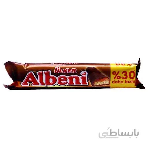 بیسکویت کارامل با روکش شکلاتی آلبنی ۳۰% دوبل