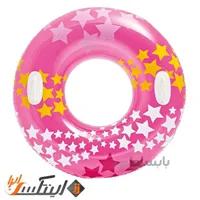 حلقه شنا بادی ستاره دار صورتی Intex 59256 ا Intex 59256