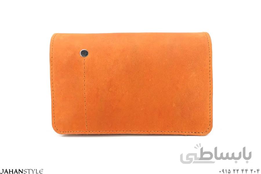 کیف دوشی کوچک زنانه چرم طبیعی عسلی