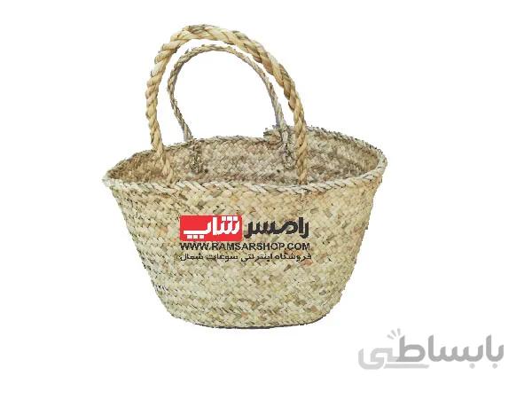 ساک حصیری بزرگ ساده (ساک خرید)