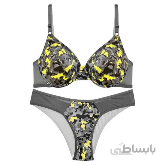 ست لباس زیر زنانه برند نوشه پوش مدل چریکی فنردار کد 66105