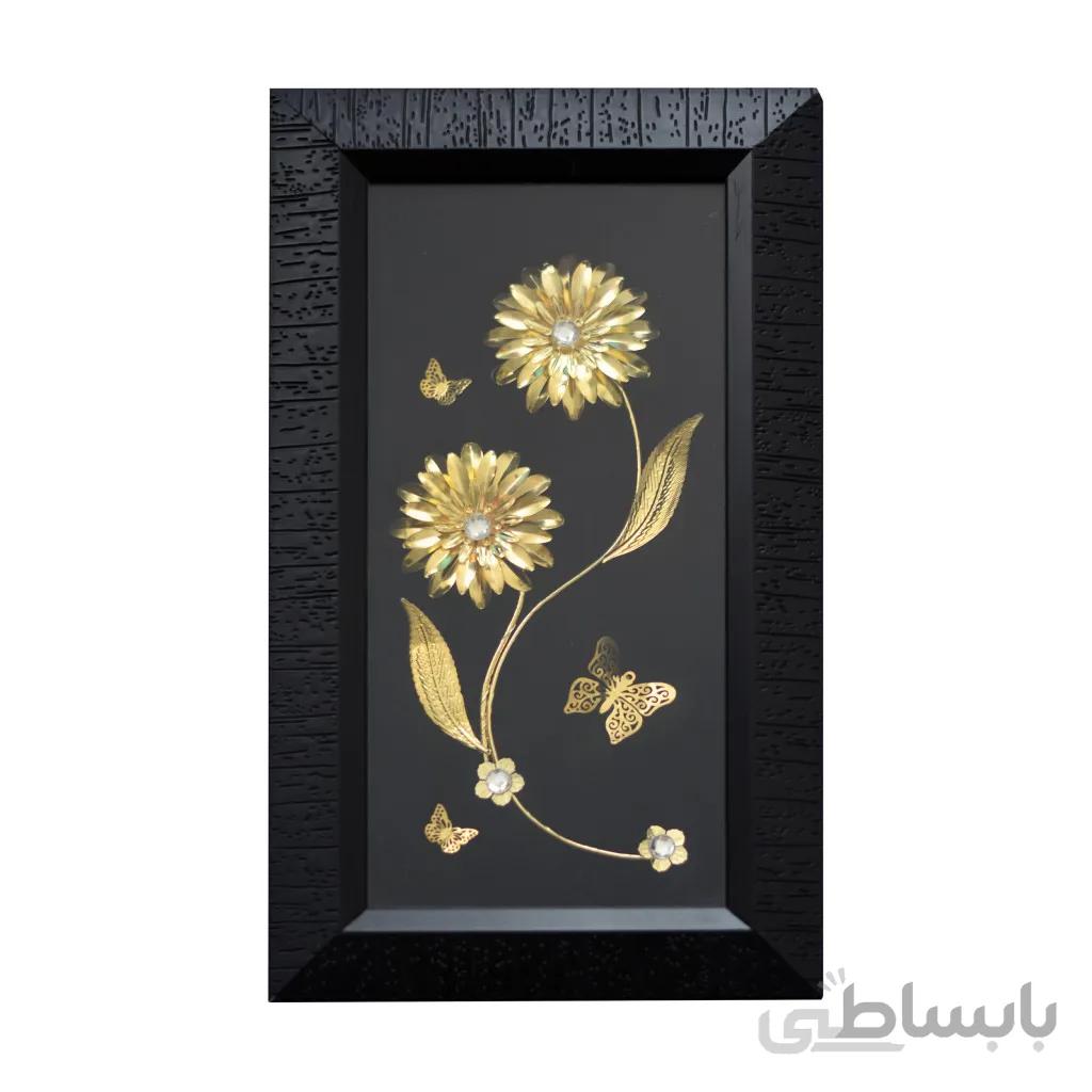 تابلو دکوری طرح گل و پروانه کد KU-B02